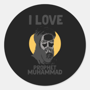 I Love Prophet Muhammad Muslim Allah Classic Round Sticker