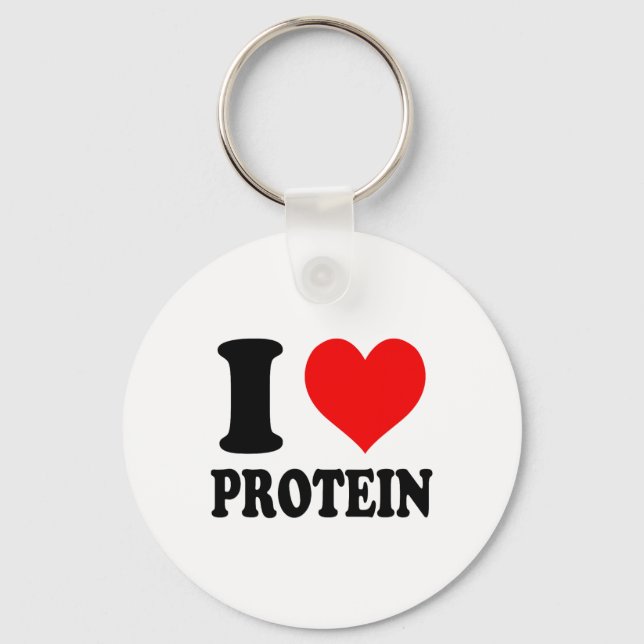 I Love Protein  Key Ring (Front)