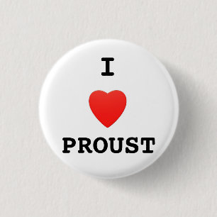"I Love Proust" Button Badge