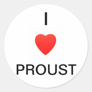 I Love Proust Classic Round Sticker