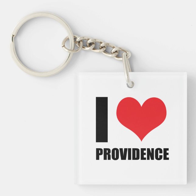 I love Providence Key Ring (Front)