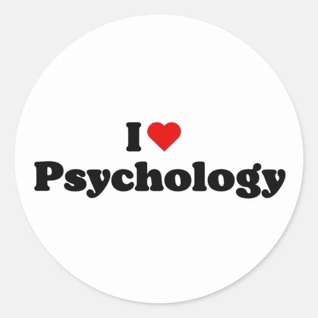 I Love Psychology Classic Round Sticker (Front)