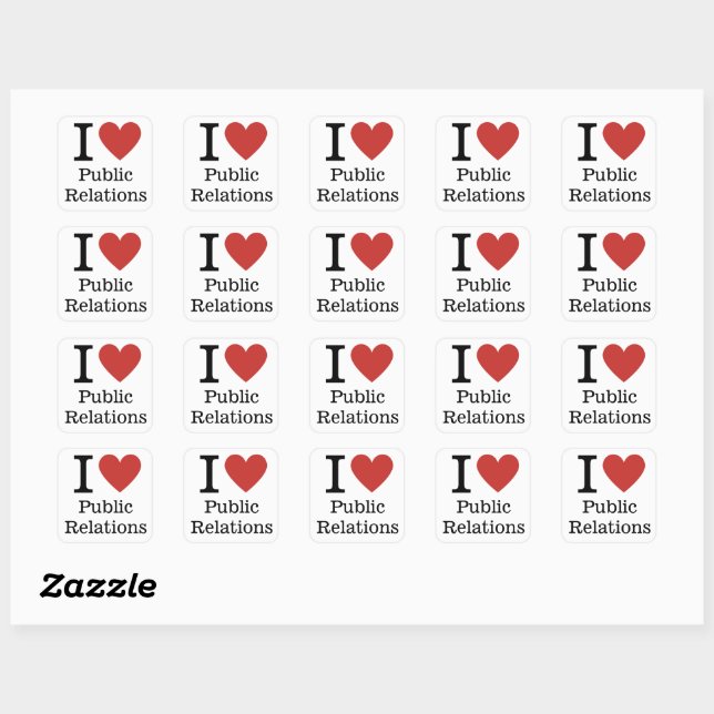 I ❤️ Love Public Relations Department STICKER (Sheet)