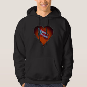 I Love Puerto Rico Boricua Flag Heart Hoodie