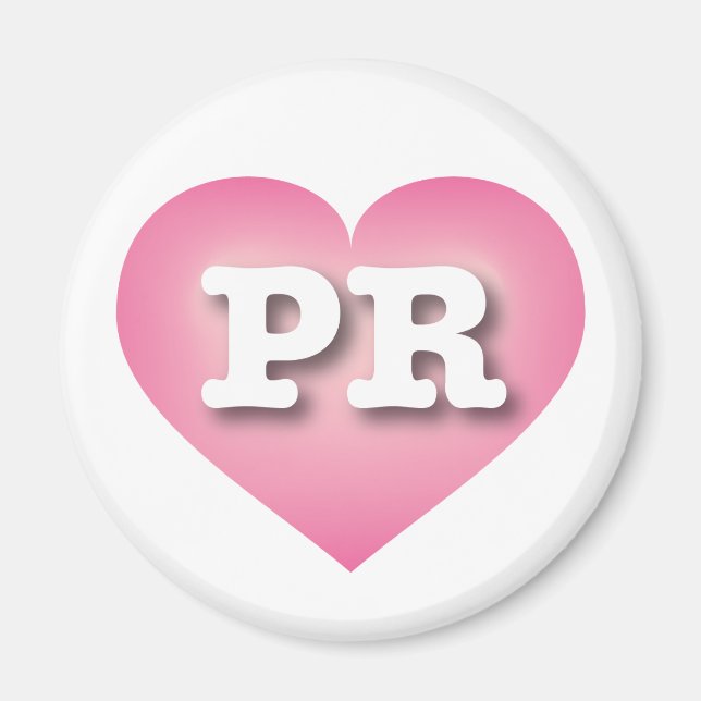 I love Puerto Rico - PR pink fade heart Magnet (Front)