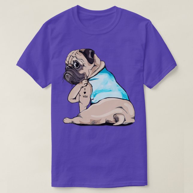 I love pug T-Shirt (Design Front)