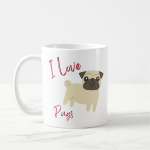 I Love Pugs Coffee Mug
