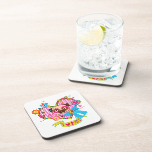 I Love Pugs! Cork-Backed Coasters