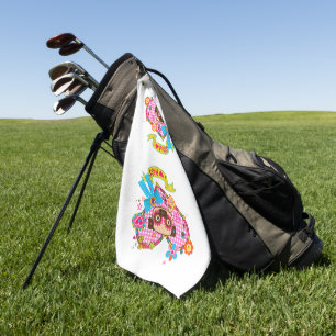 I Love Pugs! Golf Towel
