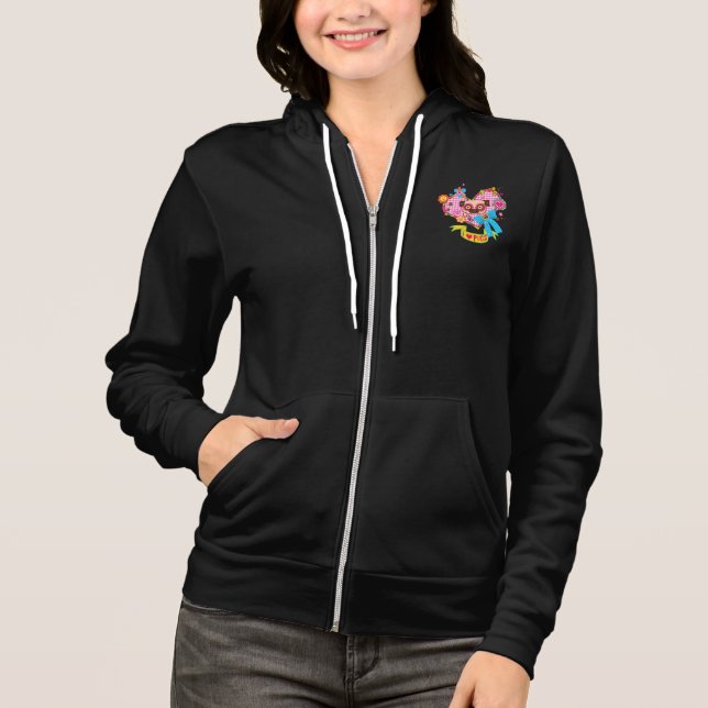 I Love Pugs! Hoodie #2 (Front)