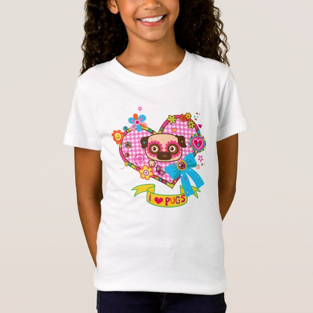 I Love Pugs! Shirt #3 (Front)