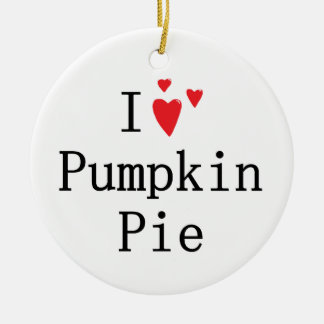 I love Pumpkin Pie Ceramic Tree Decoration