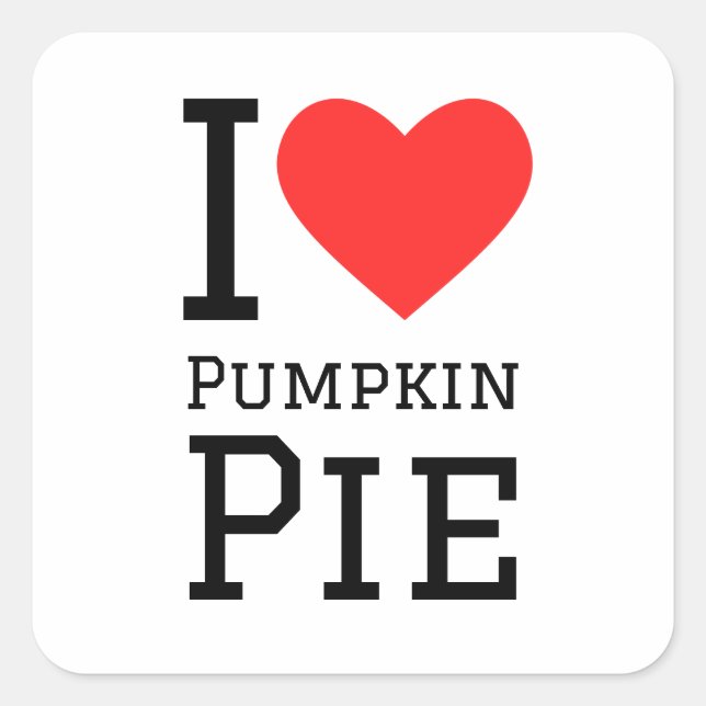 I love pumpkin pie square sticker (Front)