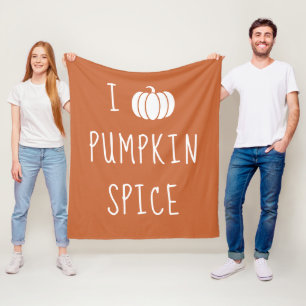 I Love Pumpkin Spice Fleece Blanket