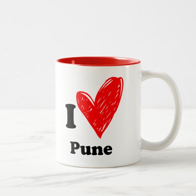 I love Pune Two-Tone Coffee Mug (Right)
