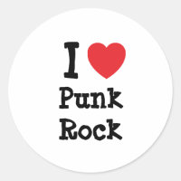 I love Punk Rock heart custom personalised