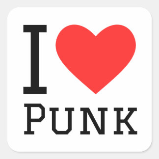 I love punk square sticker