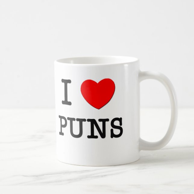 I Love Puns Coffee Mug (Right)