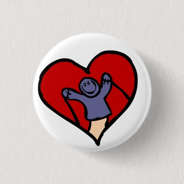 I Love Puppets 3 Cm Round Badge (Front)