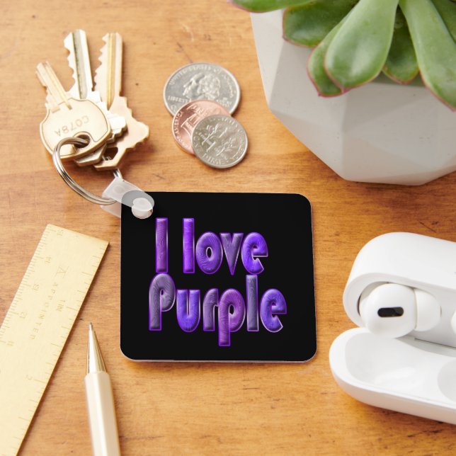 I love purple key ring (Desk)