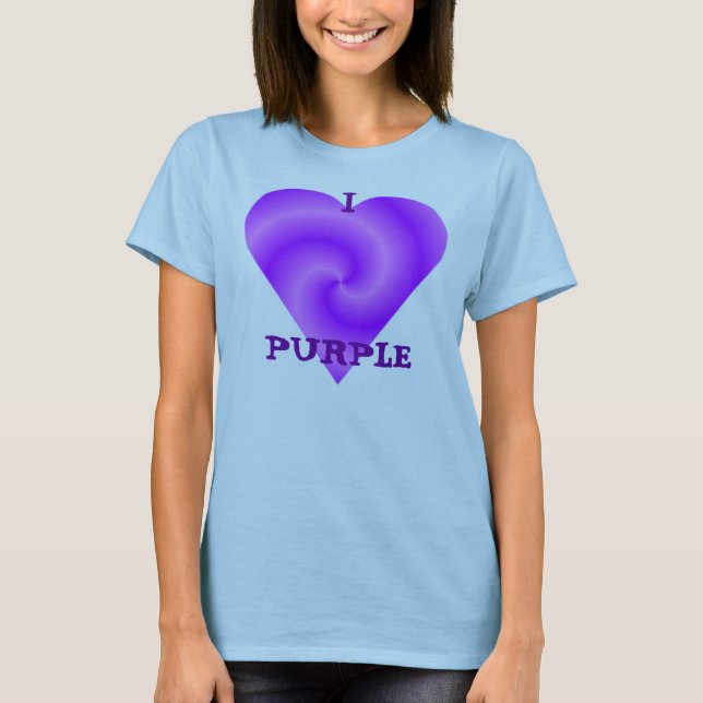 I Love Purple T-Shirt (Front)