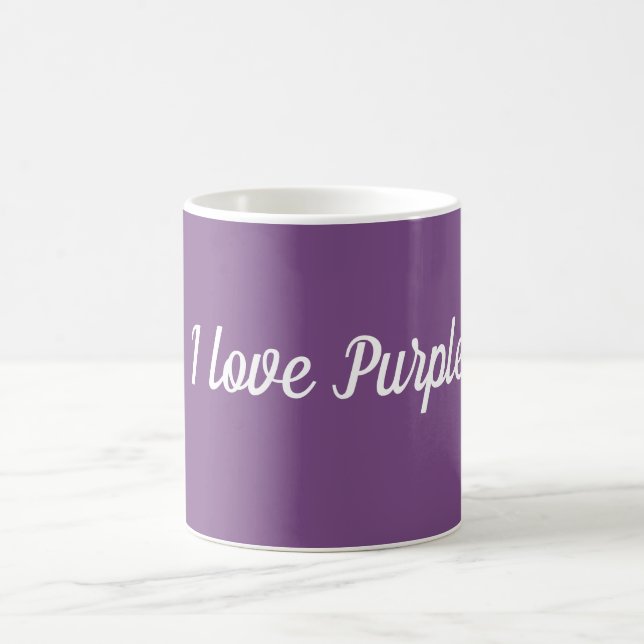 I  Love Purple white Mug (Center)