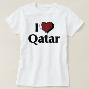 I Love Qatar Flag Shirt