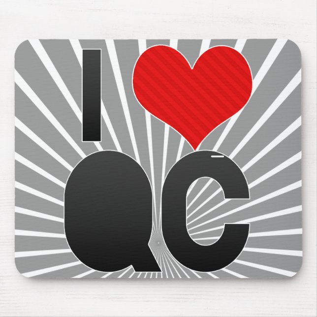 I Love QC Mouse Pad (Front)