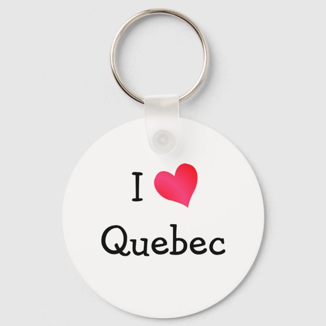 I Love Quebec Key Ring (Front)