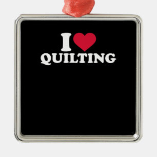 I Love Quilting Premium Metal Tree Decoration