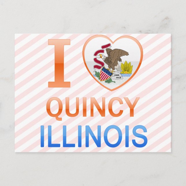 I Love Quincy, IL Postcard (Front)