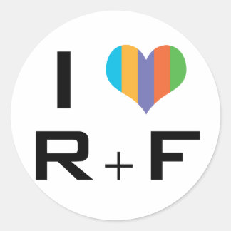 I love R+F Classic Round Sticker