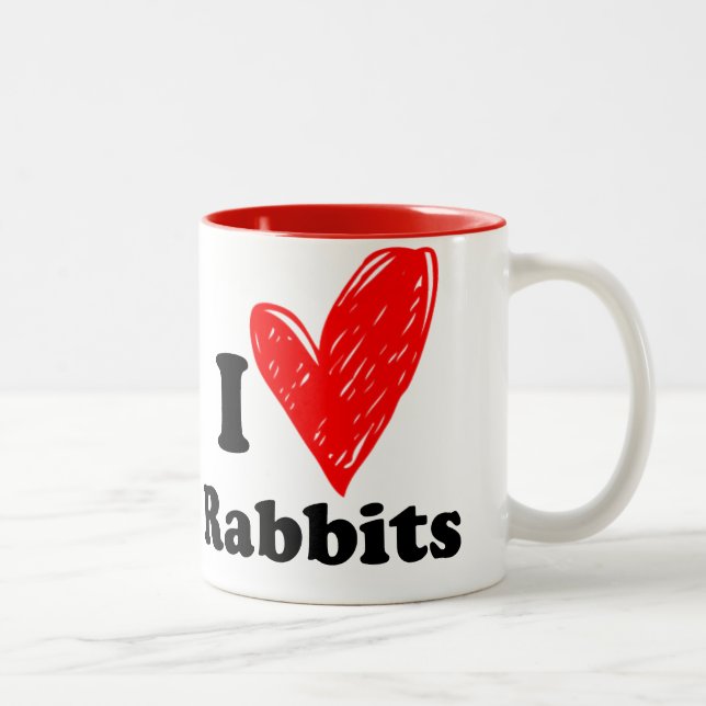 I love Rabbits Two-Tone Coffee Mug (Right)