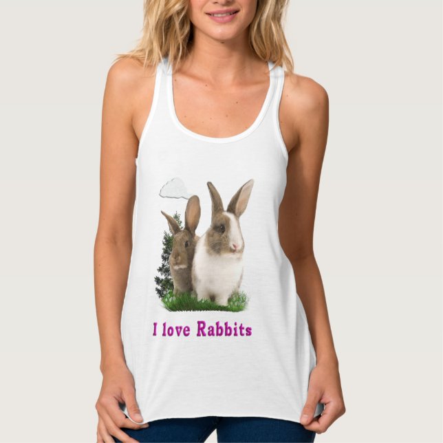 I love Rabbitts Singlet (Front)