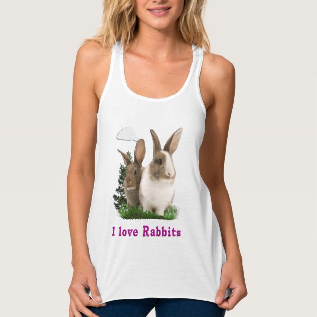I love Rabbitts Singlet (Front)