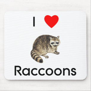 I love raccoons Mousepad