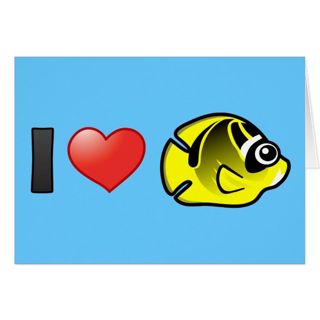 I Love Racoon Butterflyfish (Front Horizontal)
