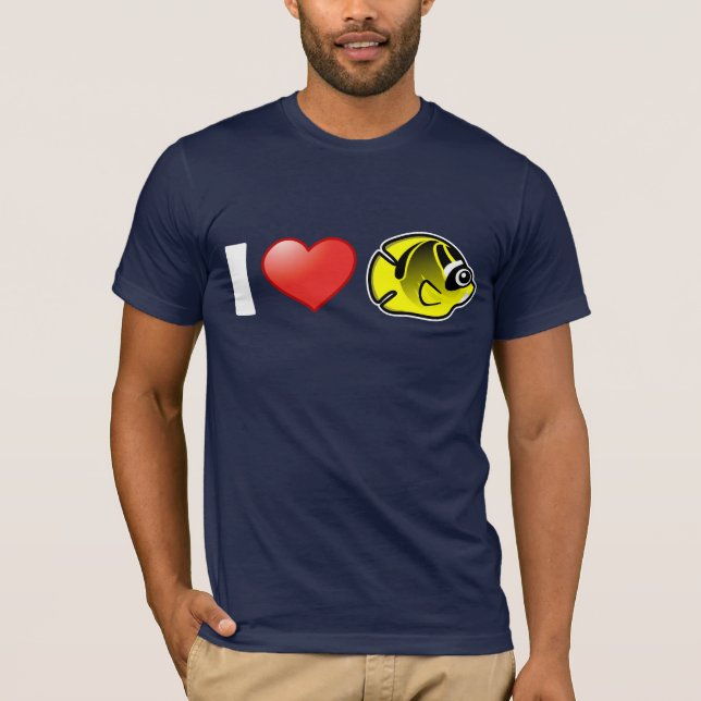 I Love Racoon Butterflyfish T-Shirt (Front)