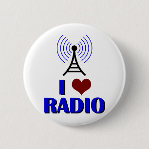 I Love Radio 6 Cm Round Badge