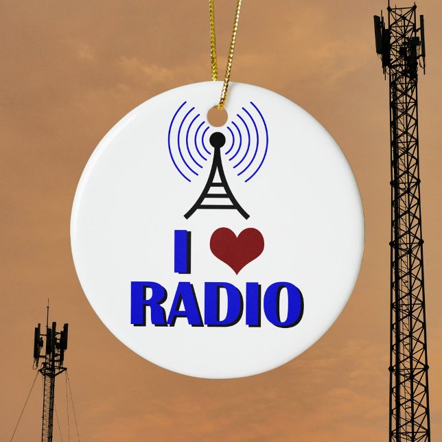 I Love Radio Christmas Ceramic Tree Decoration (Creator Uploaded)