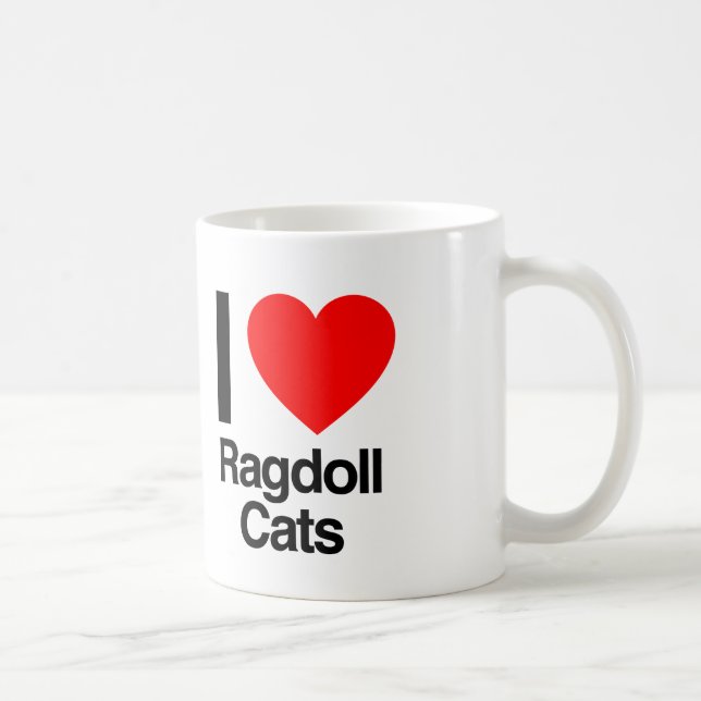 i love ragdoll cats coffee mug (Right)