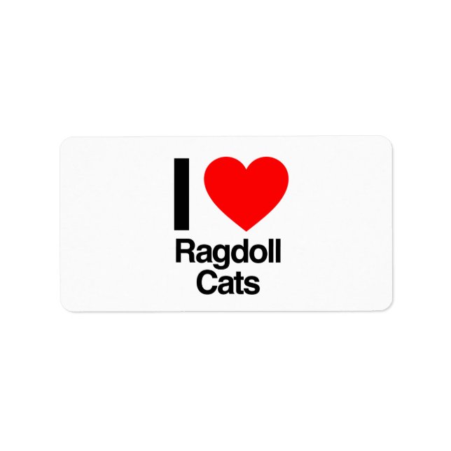 i love ragdoll cats label (Front)