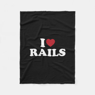 I Love Rails Skate Parks Skateboarding Skater Fleece Blanket