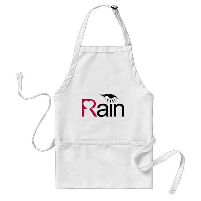 I Love Rain Standard Apron (Front)