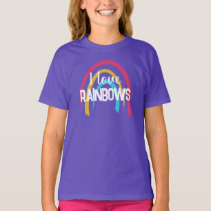 I Love Rainbows Girls' T-Shirt