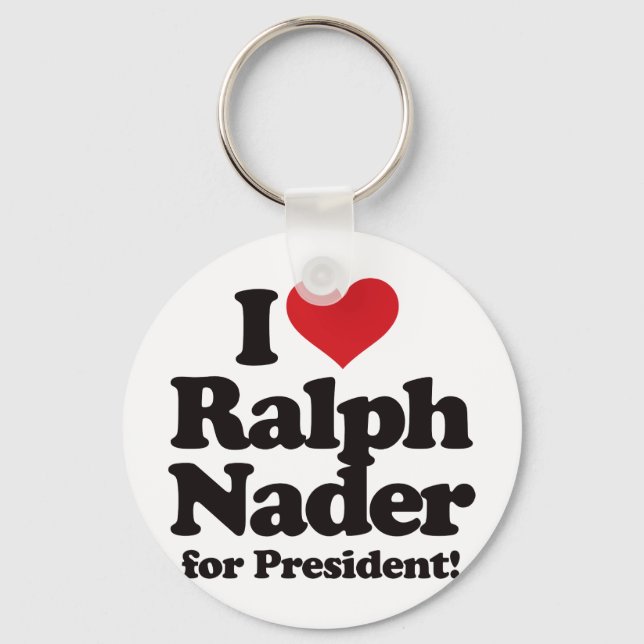 I Love Ralph Nader for President Key Ring (Front)