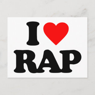I LOVE RAP POSTCARD
