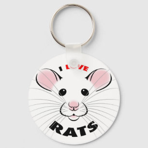 I Love Rats Keychain