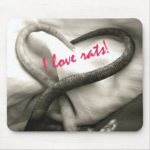 I Love Rats! mouse pad