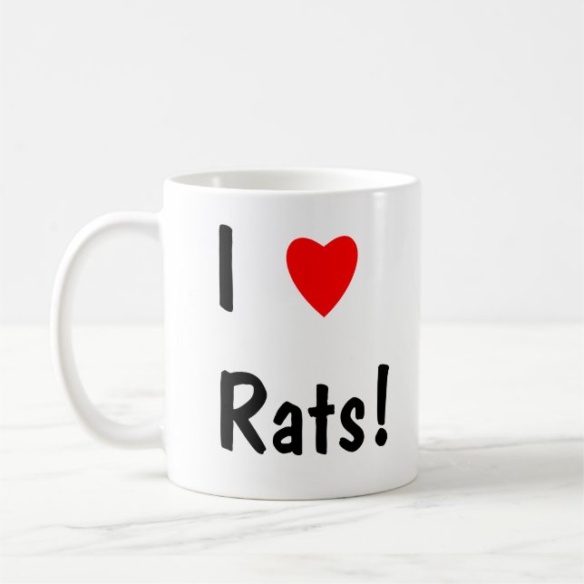 I love rats! mug (Left)